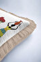 Ethnic African Figured Fringed Pillowcase - Energetic Bohemian Colorful Cream Tassel Throw Pillow Cover - 7