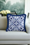 Baroque Luxury Fringed Pillowcase - Classic Blue Mediterranean Scandinavian Tufted Throw Pillow Cover - 2