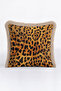 Leopard Print Fringe Pillowcase - Luxury Safari Bohemian Gold Color Tassel Throw Pillow Cover - 3