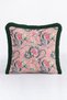 Luxury Flower Garden Fringed Pillowcase - Elegant Romantic Bohemian Pink Green Tassel Throw Pillow Cover - 5