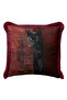 Black Panther Luxury Fringed Pillowcase-Anthracite Burgundy Luxury Classic Rustic Tasseled Cushion Cover - 5