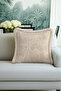 Natural Elegant Floral Motif Luxury Fringed Pillowcase-Cream Beige Modern Style Tufted Throw Pillow Cover - 5