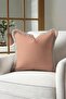 Elegant Pink Velvet Fringed Pillowcase - Minimalist Modern Champagne Beige Tufted Throw Pillow Cover