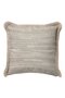 Stylish Shiny Striped Luxury Fringed Pillowcase-Elegant Beige Textured Modern Tufted Throw Pillow Cover - 2