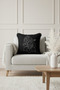 Mandala Effect Fringed Pillowcase - Bohemian Black Tassel Throw Pillow Cover with Spiritual Figures - 2