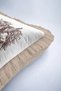Classic Horse Figured Fringed Pillowcase - Elegant Country Style Cream Brown Tassel Throw Pillow Cover - 7
