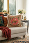 Baroque Vintage Fringed Pillowcase - Nostalgic Pink Leopard Green Bohemian Tassel Throw Pillow Cover - 4