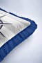 Luxury Compass Motif Fringed Pillowcase - Marine Themed Navy Blue Striped Tassel Throw Pillow Cover - 7