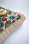 Mediterranean Motif Fringed Pillowcase - Sicilian Themed Eclectic Blue Yellow Tassel Throw Pillow Cover - 7