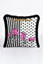 Luxury Striped Floral Fringed Pillowcase - Baroque Glam Nostalgic Black Tassel Throw Pillow Cover - 4