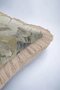 Elegant Ginkgo Leaf Luxury Fringed Pillowcase - Water Green Scandinavian Beige Tasseled Cushion Cover - 7