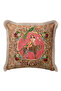 Baroque Vintage Fringed Pillowcase - Nostalgic Pink Leopard Green Bohemian Tassel Throw Pillow Cover - 2