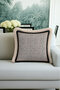 Luxury Vintage Mosaic Fringed Pillowcase - Elegant Modern Black Beige Tasseled Cushion Cover - 2
