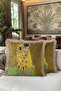 Artistic Motif Luxury Fringed Pillowcase-Yellow Green Romantic Modern Cream Tufted Throw Pillow Cover - 6