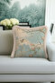 Bird Vintage Chinese Garden Patterned Fringed Pillowcase - Flower Branches Bohemian Tasseled Cushion Cover - 5