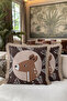 Nordic Forest Animals Fringed Pillowcase - Natural Bohemian Brown Tassel Throw Pillow Cover - 6
