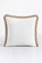 Elegant Luxury Fringed Pillowcase - Minimalist Modern Beige Edged Tufted Throw Pillow Cover - 2
