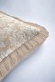 Baroque Elegance Luxury Fringed Pillowcase-Cream Flowers Classic Beige Ethnic Tassels Throw Pillow Cover - 7