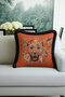 Noble Leopard Floral Fringed Pillowcase - Wild Nature Bohemian Orange Black Tassel Throw Pillow Cover - 3