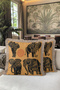Auspicious Elephant Motif Fringed Pillowcase-Elephants in the Indian Palace Themed Bohemian Tassel Throw Pillow Cover - 6