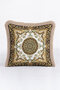 Baroque Elegance Fringed Pillowcase - Classic Luxury Brown Gold Color Tassel Throw Pillow Cover - 4