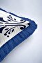 Baroque Luxury Fringed Pillowcase - Mediterranean Blue Modern White Background Tassel Throw Pillow Cover - 7