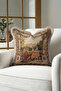 French Palace Motifs Fringed Pillowcase-Antique Baroque Rustic Cream Tufted Throw Pillow Cover - 2