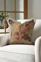 Baroque Angel Motif Fringed Pillowcase - Classic Vintage Rustic Cream Tufted Throw Pillow Cover - 4
