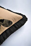 African-Inspired Art Fringe Pillowcase - Ethnic Black Gold Color Tassel Throw Pillow Cover - 7
