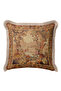 Baroque Chic Fringed Pillowcase - Classic Rustic Spring Tones Tufted Throw Pillow Cover - 5