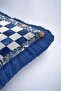Luxury Fringed Pillowcase-Blue White Mediterranean Themed Throw Pillow Cover with Fruit Border and Tassels - 7