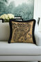 Mustard Ink Tiger Figured Fringed Pillowcase - Artistic Bohemian Black Tassel Throw Pillow Cover - 2