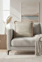 Stylish Shiny Striped Luxury Fringed Pillowcase-Elegant Beige Textured Modern Tufted Throw Pillow Cover - 5