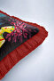 Artistic Elegance Women Figured Fringed Pillowcase - Avant-Garde Painting Red Tassel Throw Pillow Cover - 7