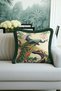 Eye-Catching Peacock Luxury Fringed Pillowcase-Emerald Peacock in the Garden Bohemian Tassel Throw Pillow Cover - 4