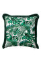 Tropical Leaf Fringe Pillow Cover - Natural Green Bohemian Tassel Throw Pillow Case - 5