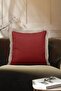 Elegant Burgundy Fringed Pillowcase - Nordic Rustic Beige Luxury Tufted Throw Pillow Cover - 5
