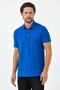Men's Basic Polo Neck Plain Comfort Cobalt Blue T-Shirt