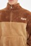 Camel Unisex Oversize/Geniş Kesim Renk Blok Sıcak Tutan Peluş Sweatshirt TMNAW22SW1477 - 11