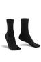Women's Black Anti-Fungal Toe Socket Silver Socks