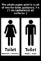 Wc Routing Double Set Is a Photo Paper Printing! 7 X 21 cm (Sticks to All Surfaces)