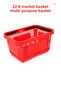 22 Liter 3-Piece Grocery Basket, Shopping Basket, Grocery Basket with Handle - 4