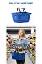 22 Liter 5-Piece Grocery Basket, Shopping Basket, Grocery Basket with Handle