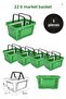 22 Liter 5 Pieces Grocery Basket, Shopping Basket, Grocery Basket with Handle - 3