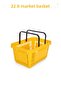 22 Liter 2-Piece Grocery Basket, Shopping Basket, Grocery Basket with Handle - 6