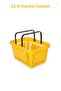 22 Liter 2-Piece Grocery Basket, Shopping Basket, Grocery Basket with Handle - 5