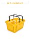 22 Liters 10 Pieces Grocery Basket, Shopping Basket, Grocery Basket with Handle - 5