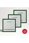 إطار ملصق بإطار خشبي أخضر مقاس 20 × 20 سم، 3 قطع إطار فارغ، GREEN-FRAME-20X20