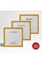 إطار ملصق بإطار خشبي أصفر مقاس 30 × 30 سم، إطار فارغ مكون من 3 قطع، أصفر-إطار-30X30