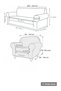 Bürümcük Sofa Cover, Couch, Sofa Bed Cover, Seat Cover 3 +1+ 1 Set Burgundy - 3